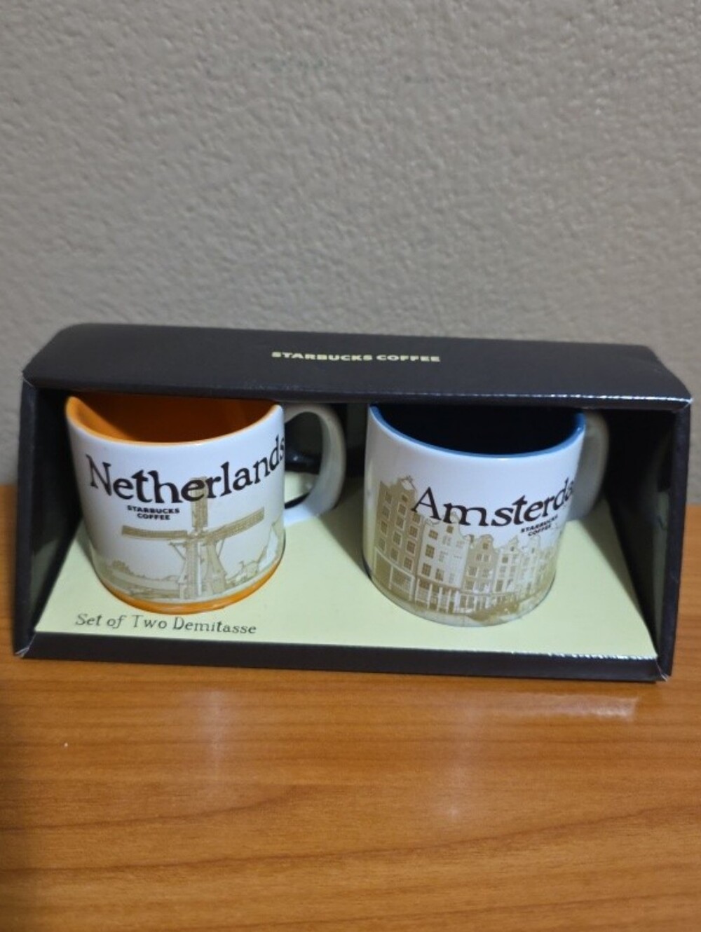 Demitasse set STARBUCKS, Netherlands, Amsterdam, 2017 Discontinued, New In  Box